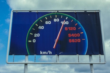 Warnschild Speeding Ticket Neuseeland