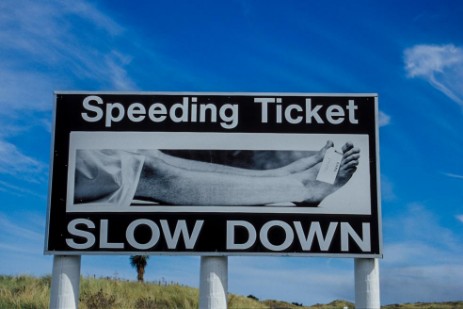 Warnschild Speeding Ticket Neuseeland