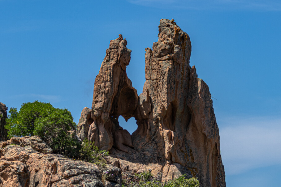 Felsformation Wanderung Le Coeur des Amoureux in Calanques de Piana